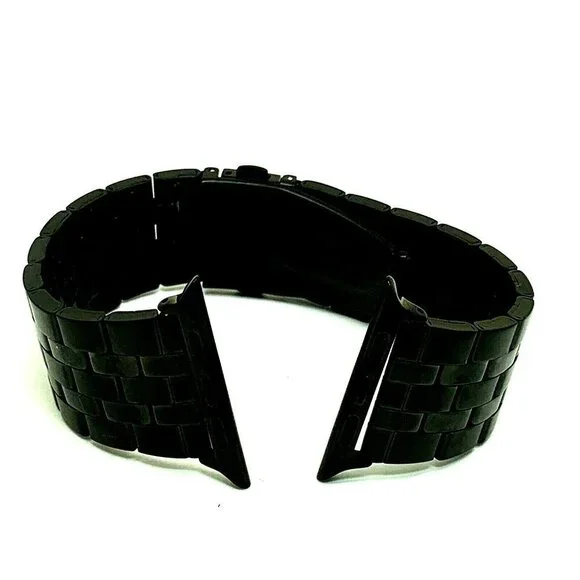 Vince Camuto Men's Apple Watch Band Black Stainless Steel 42/44/45mm